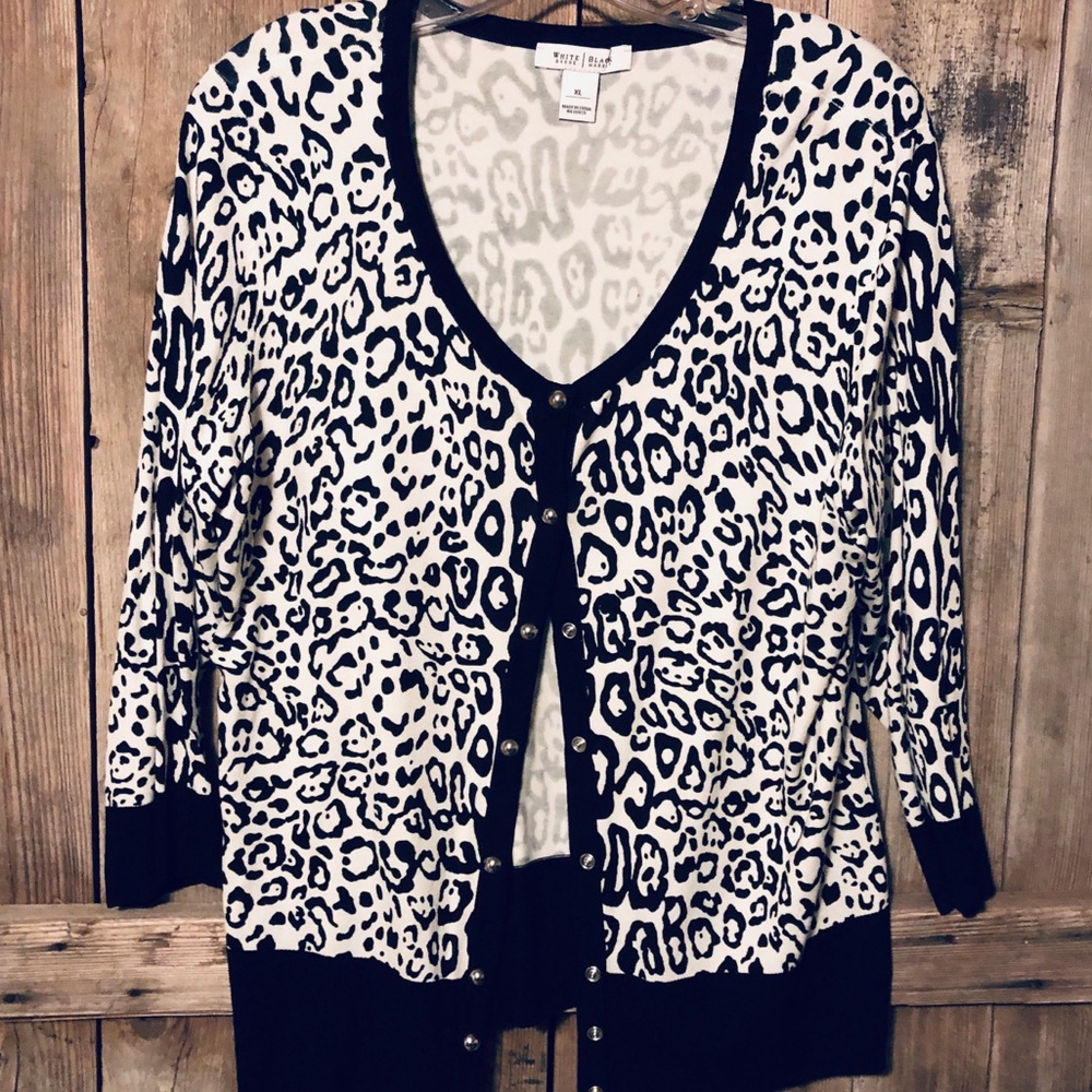 Animal print White House Black Market Cardigan